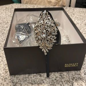 Badgley Mischka embellished satin heels